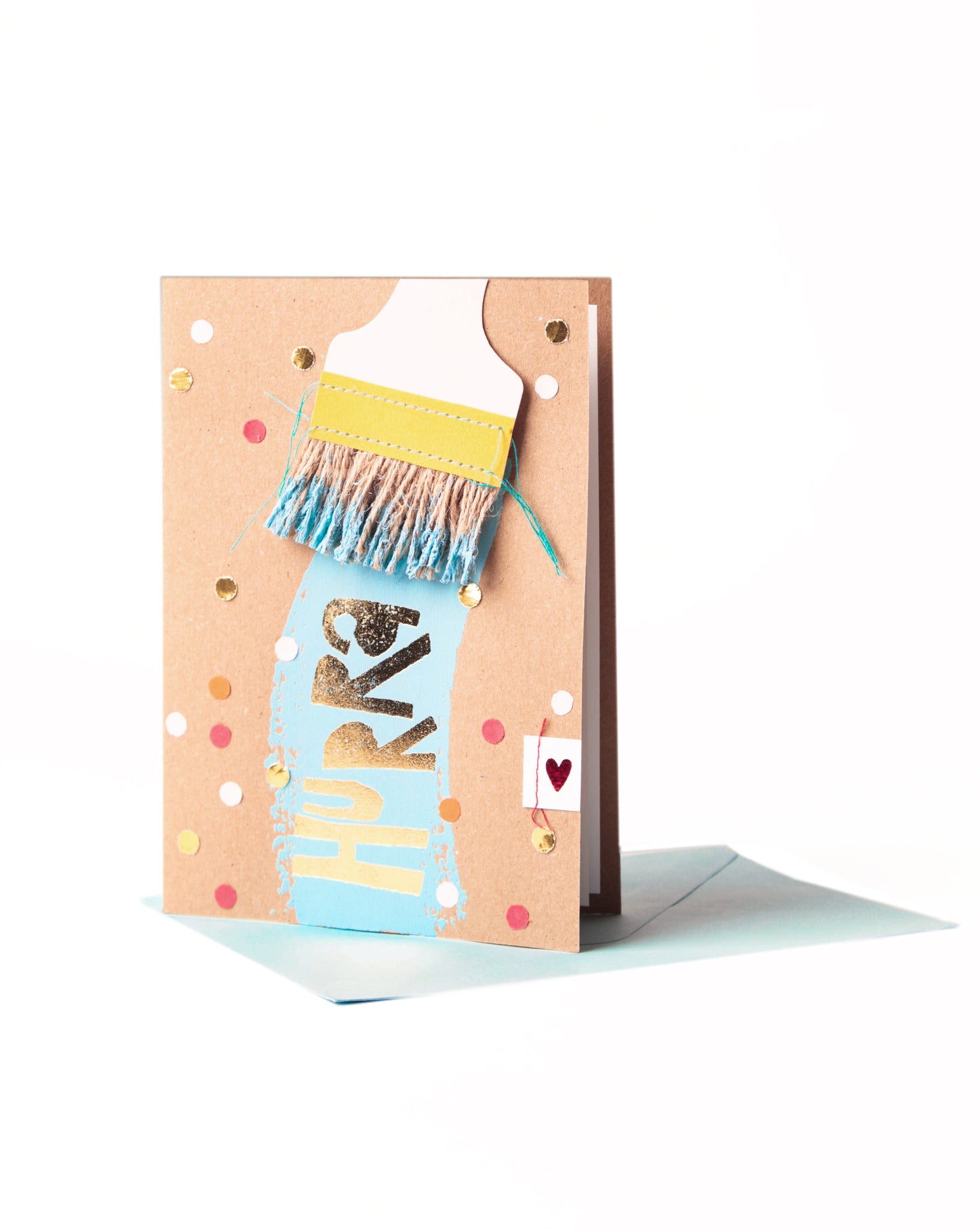 Pinsel Karte „Hurra“