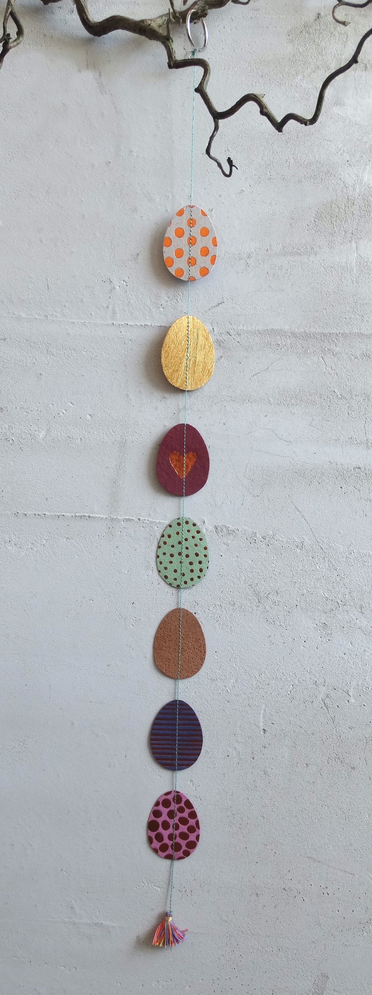 Egg garland -colorful