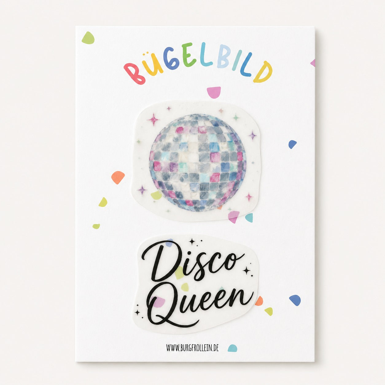 Bügelbild "Disco Queen" zum Aufbügeln (A6)