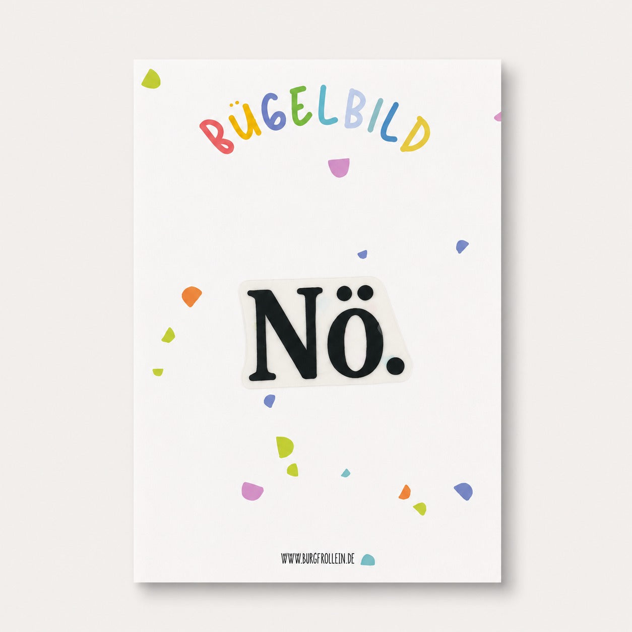 Bügelbild "Nö" zum Aufbügeln (A6)