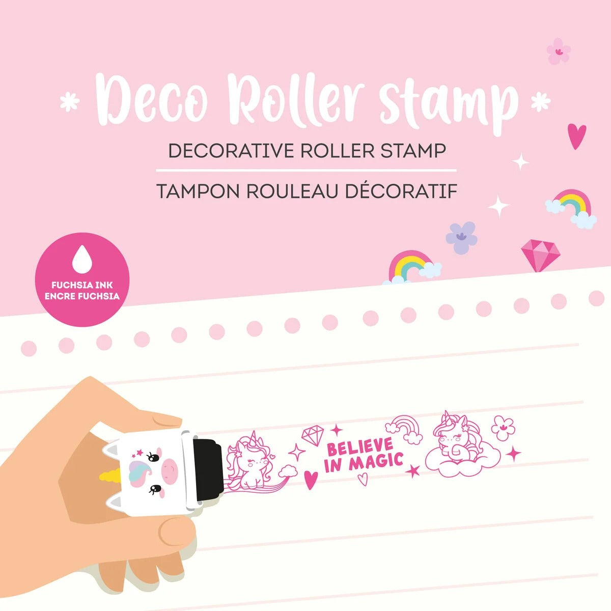 Einhorn Deko-Rollstempel "Deco Roller Stamp" von Legami