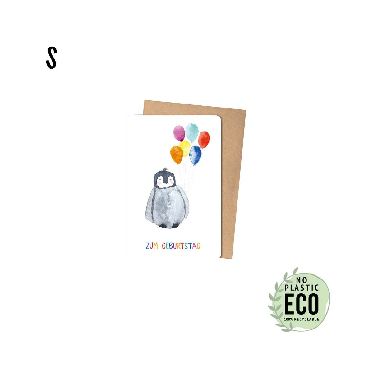 KIND MIND GREETING S „Zum Geburtstag“ – Pinguin