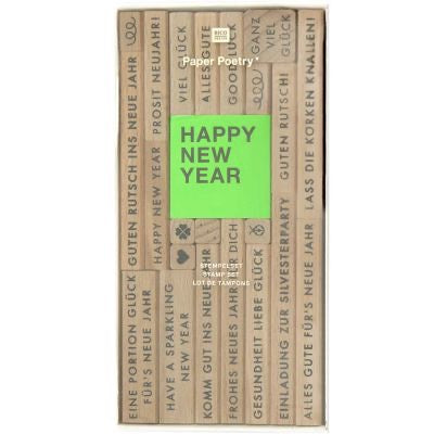PAPER POETRY STEMPELSET HAPPY NEW YEAR 24-TEILIG