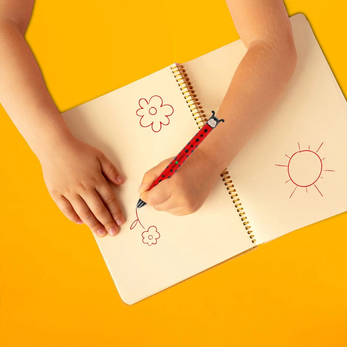 Zweifarbiger Kugelschreiber Ladybug - Click&Clack