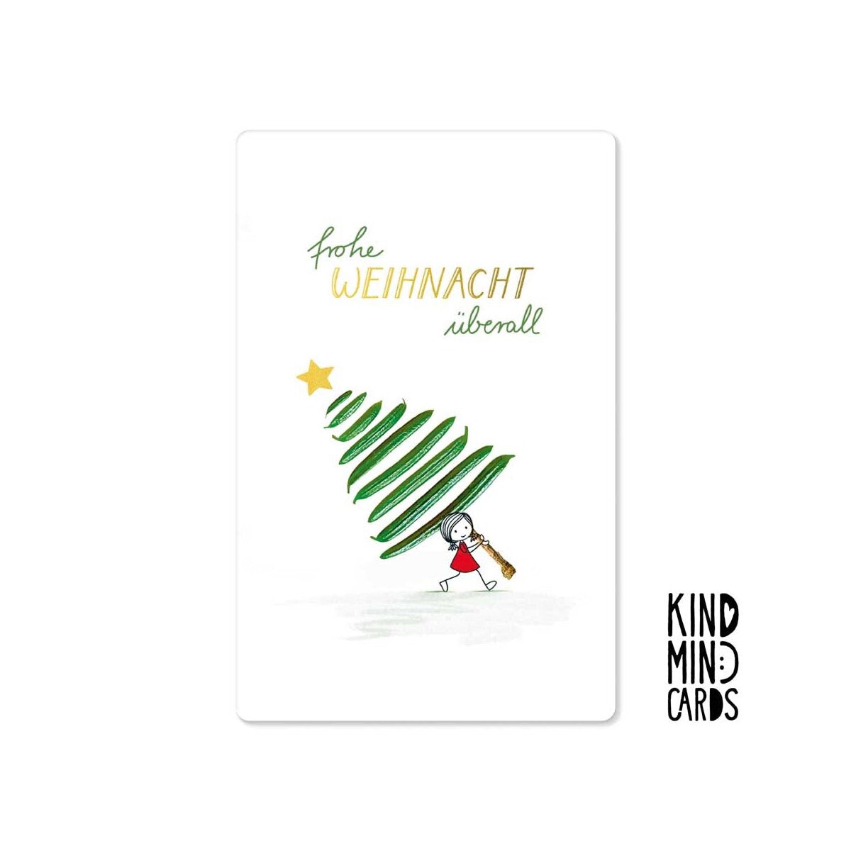 Kind Mind Card "Frohe Weihnachten überall Baumkind"