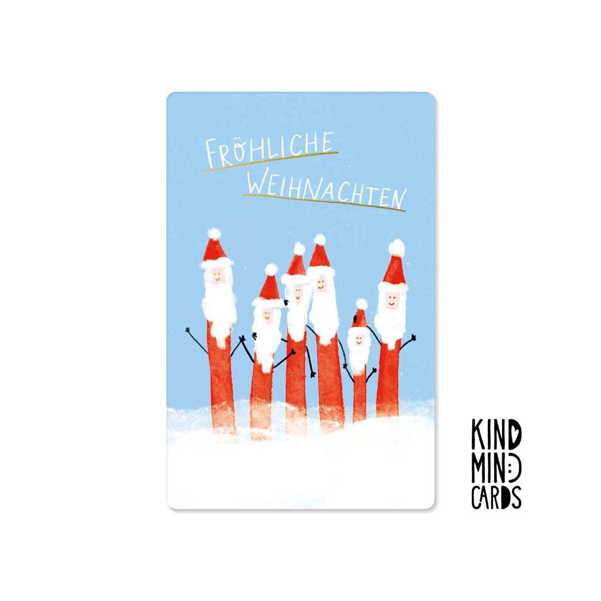 Kind Mind Card "Merry Christmas Santas"