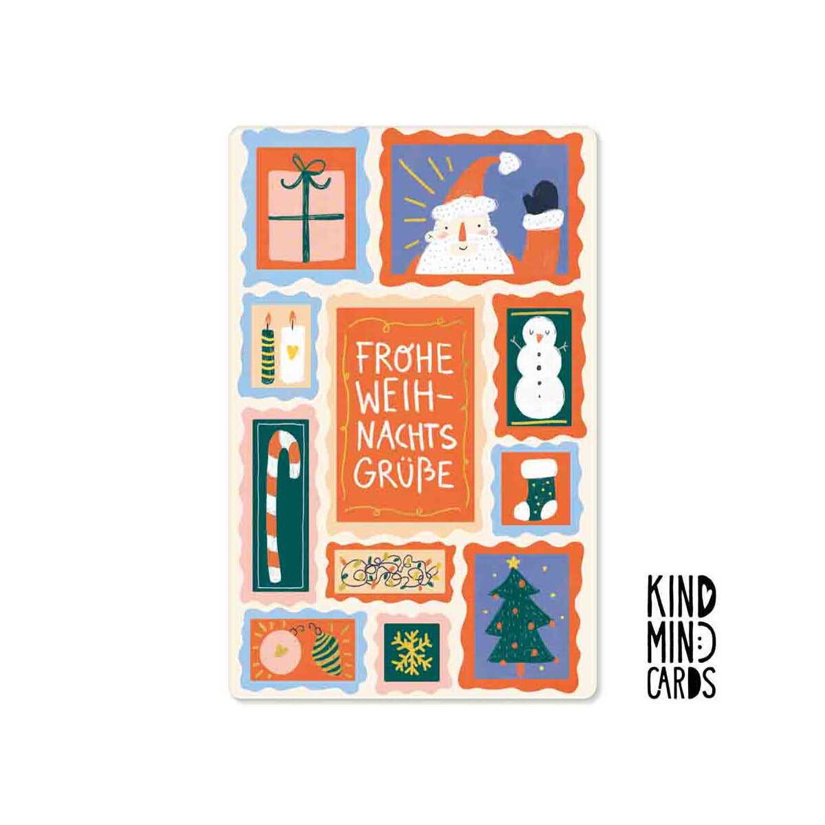 Kind Mind Card "Fijne kerstgroeten stempels"