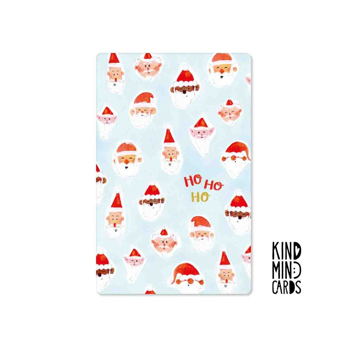 Kind Mind Card "Ho Ho Ho Santa Pattern"