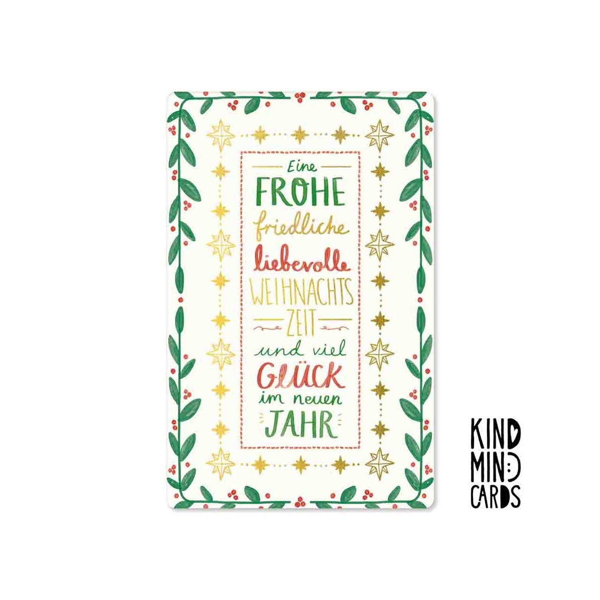 Kind Mind Card "Friedliche liebevolle Weihnachtszeit"