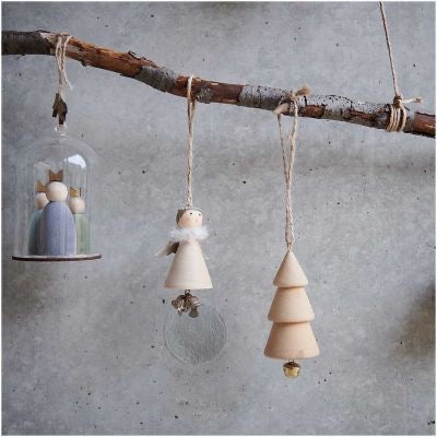 HOUTEN HANGER DEN MET BEL NATUUR 4X9,5CM