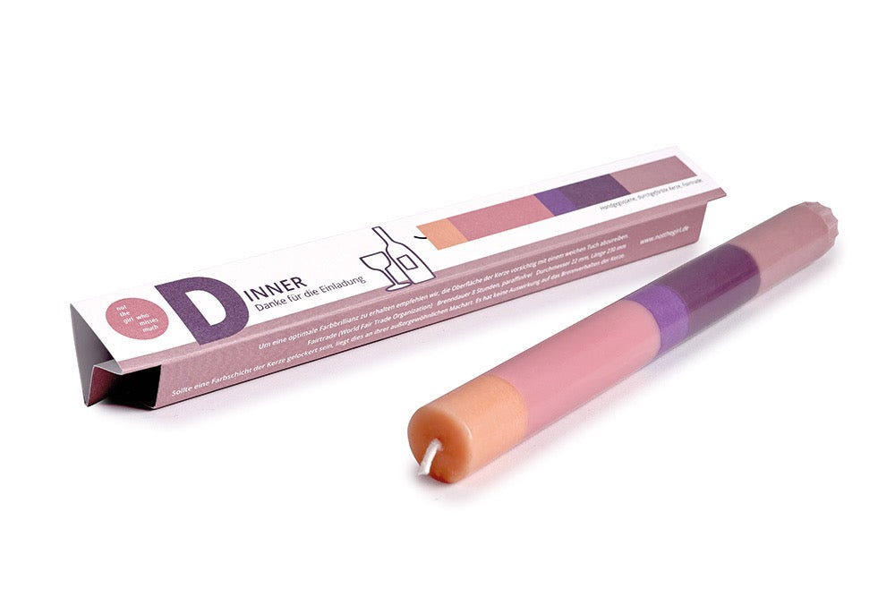 Dinner Greeting Candle - not the girl who misses much