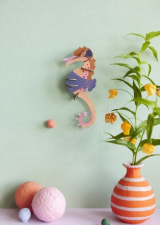 "Pink Seahorse" - Delicate Seahorse as a Design Object