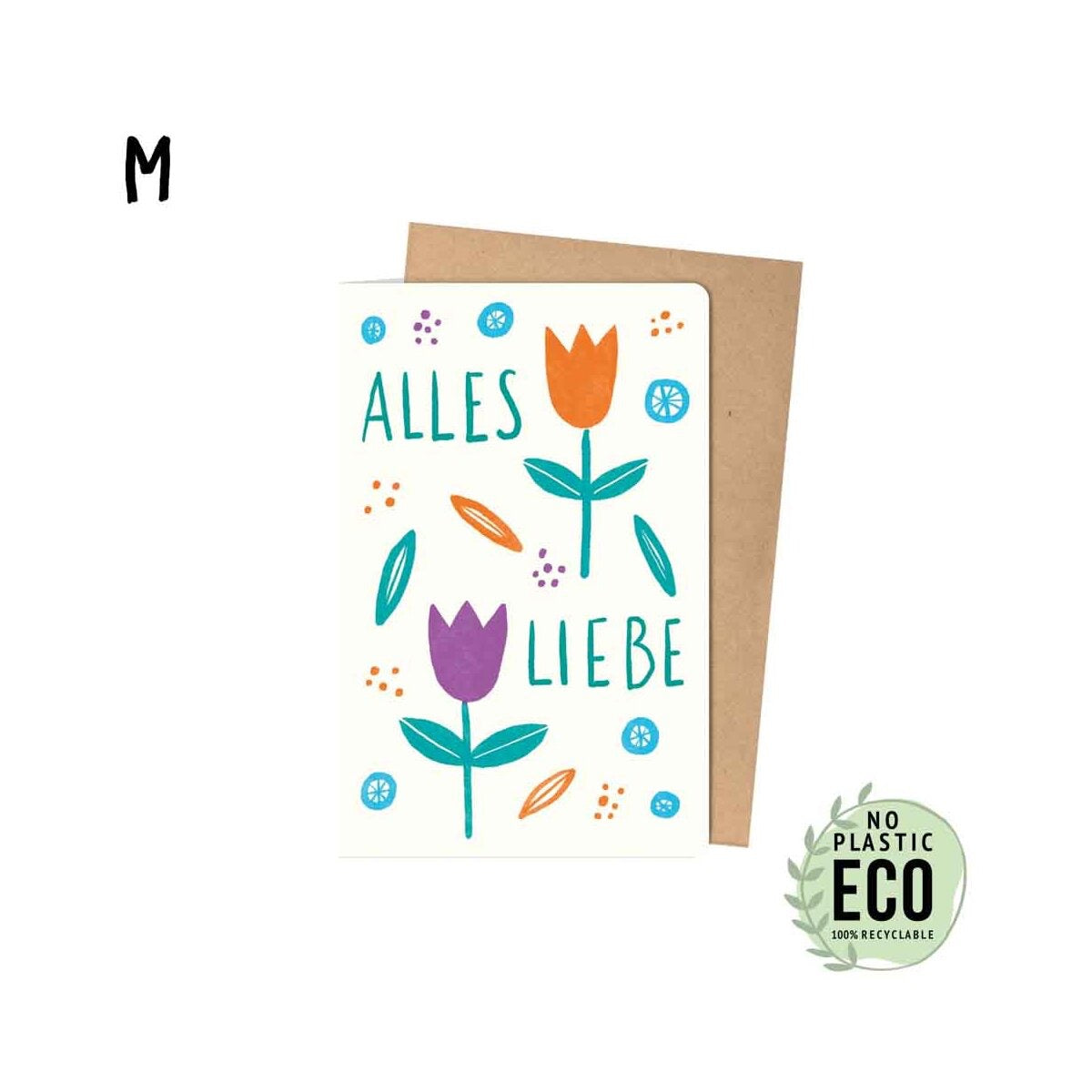 KIND MIND GREETING M „Alles Liebe“ – Blumen