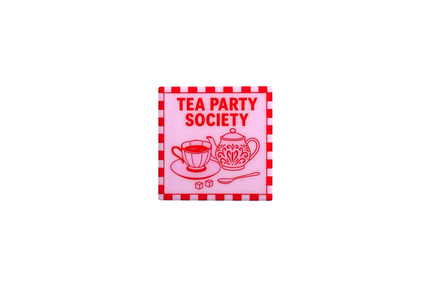 Love Tiles Fliese/ Untersetzer "TEA PARTY SOCIETY", rosa