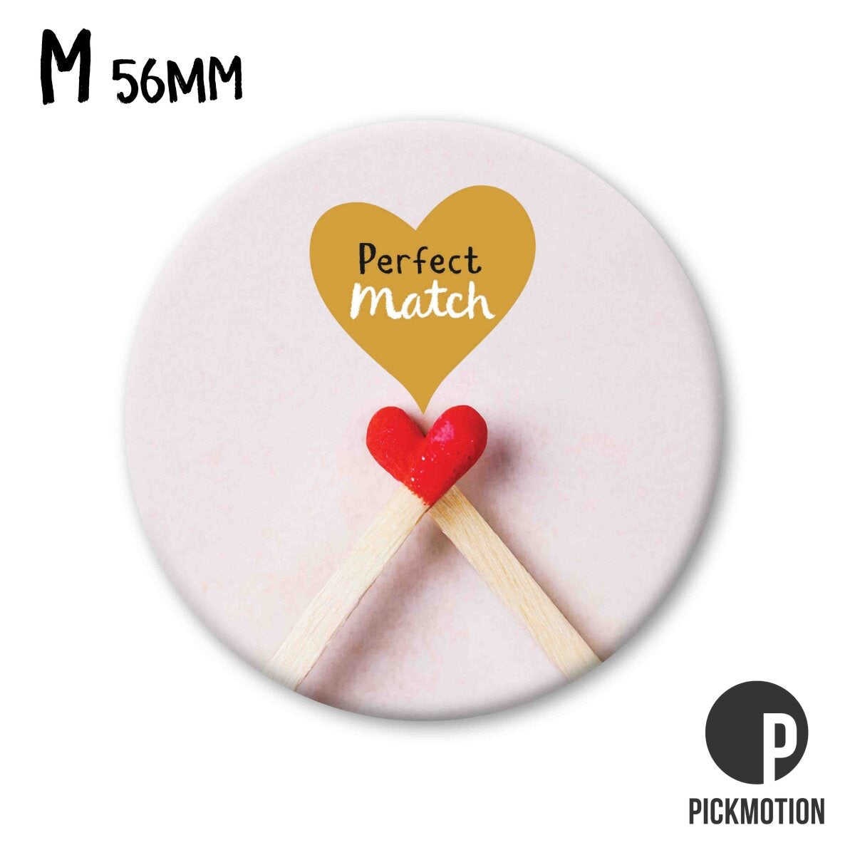 Magneet rond 56 mm "Perfect match matches"