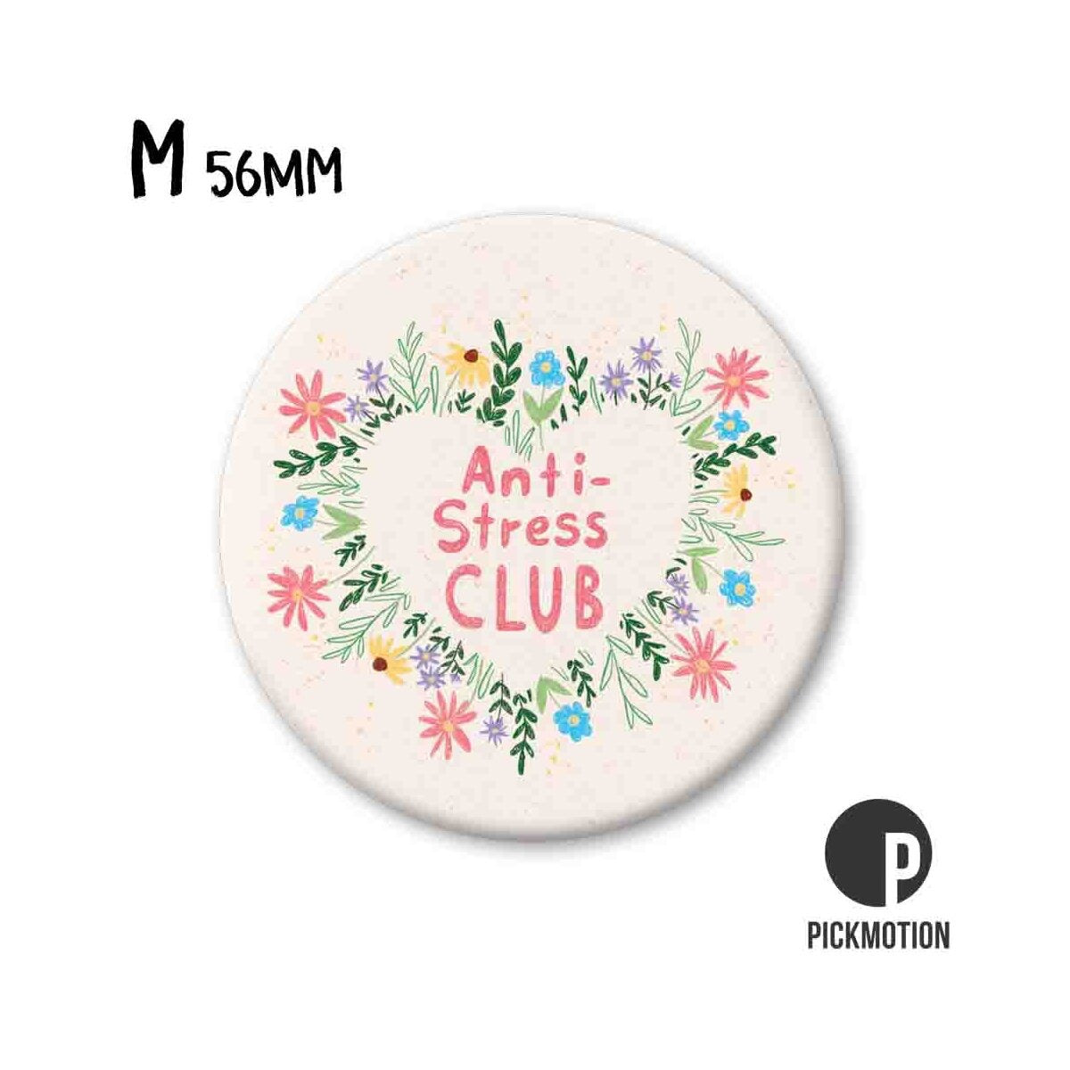 Magnet round 56mm "Anti-Stress Club"