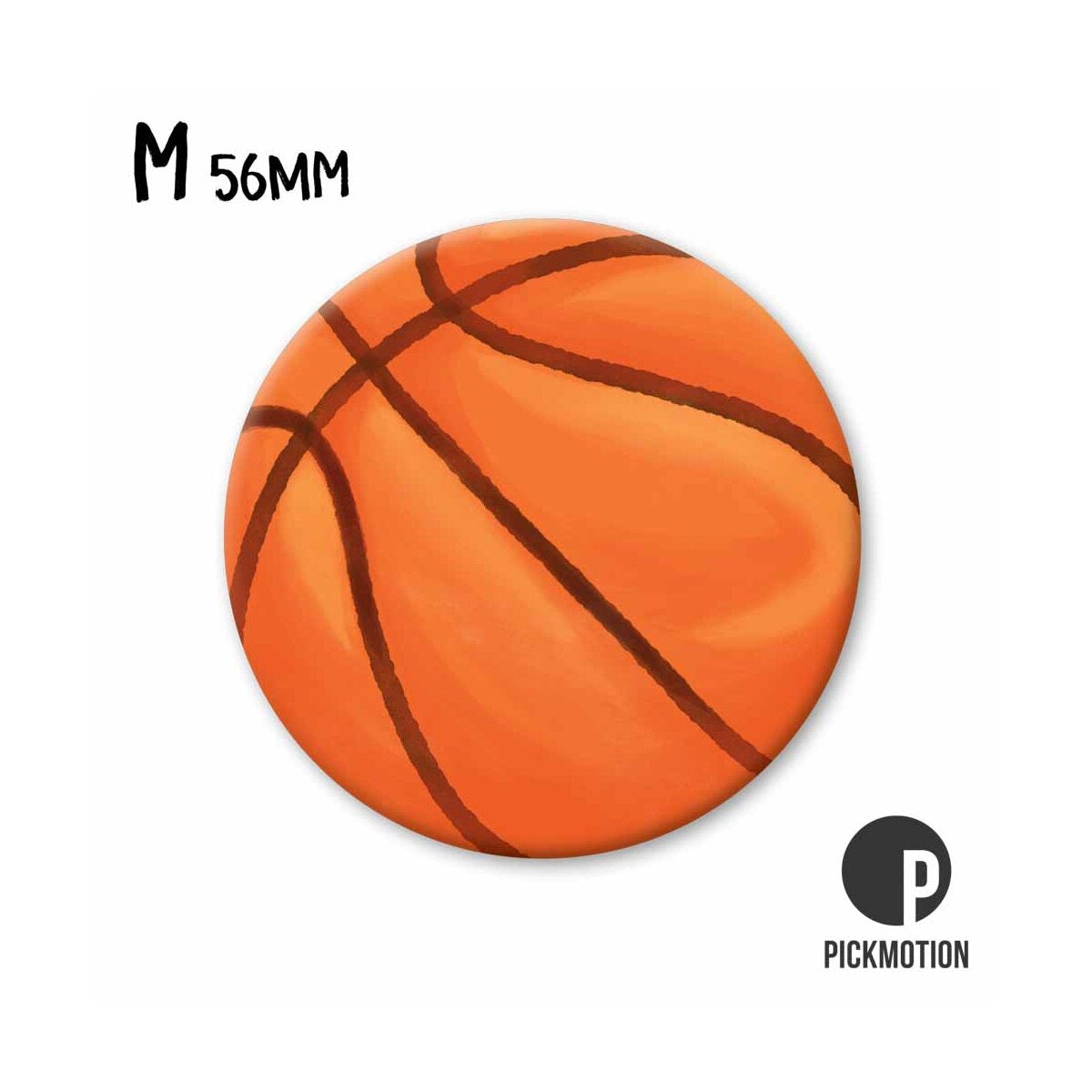 Magnet rund 56mm "Basketball"