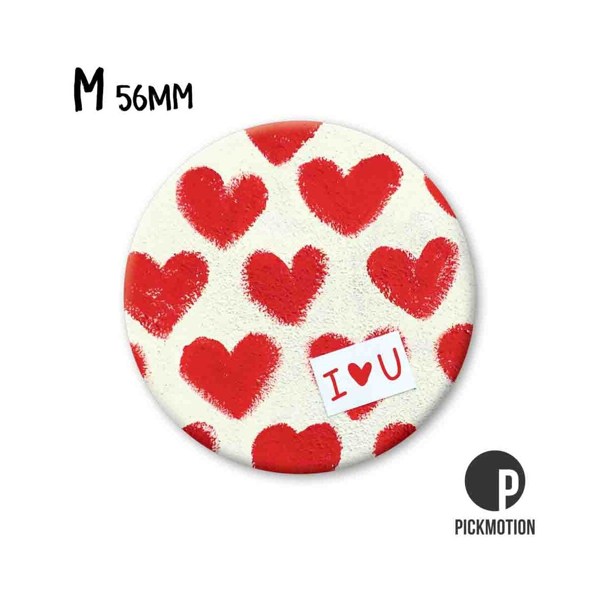 Round magnet 56mm "I love you Graffiti"