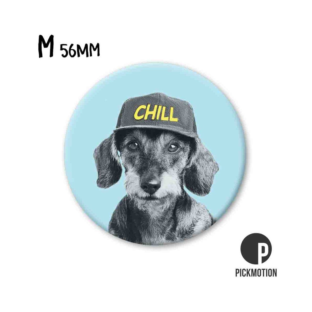 Magnet round 56mm "Chill Dog"