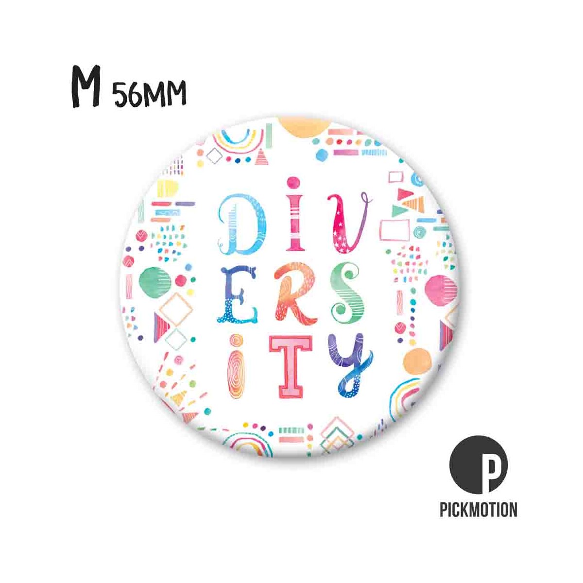 Magneet rond 56 mm "Diversiteit"