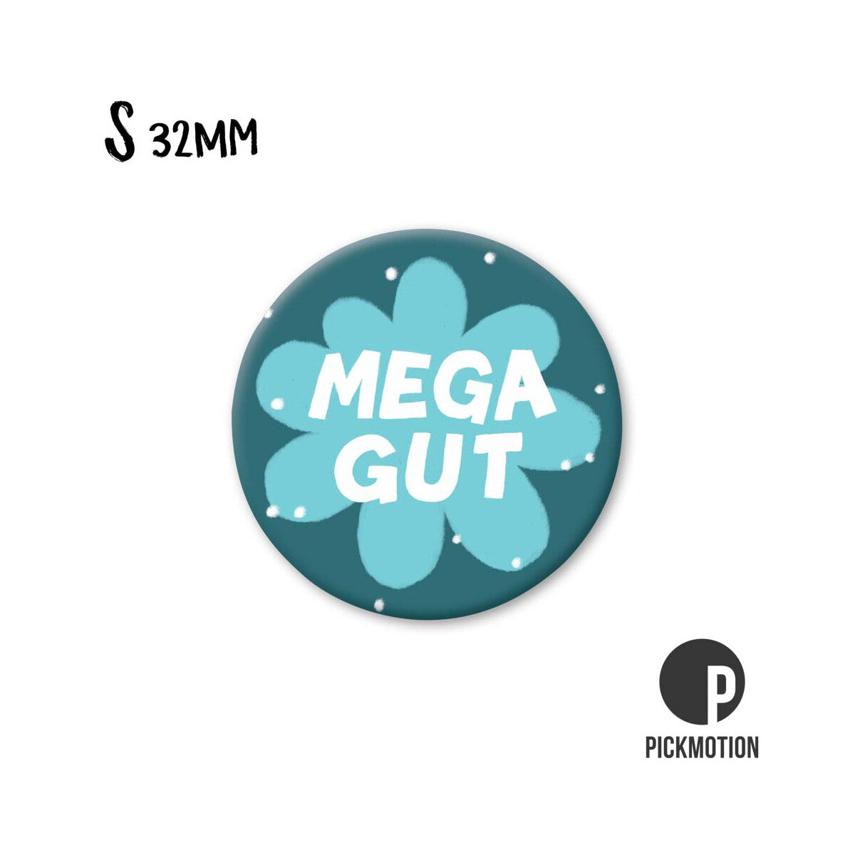 Magneet rond 32mm "Mega goed"