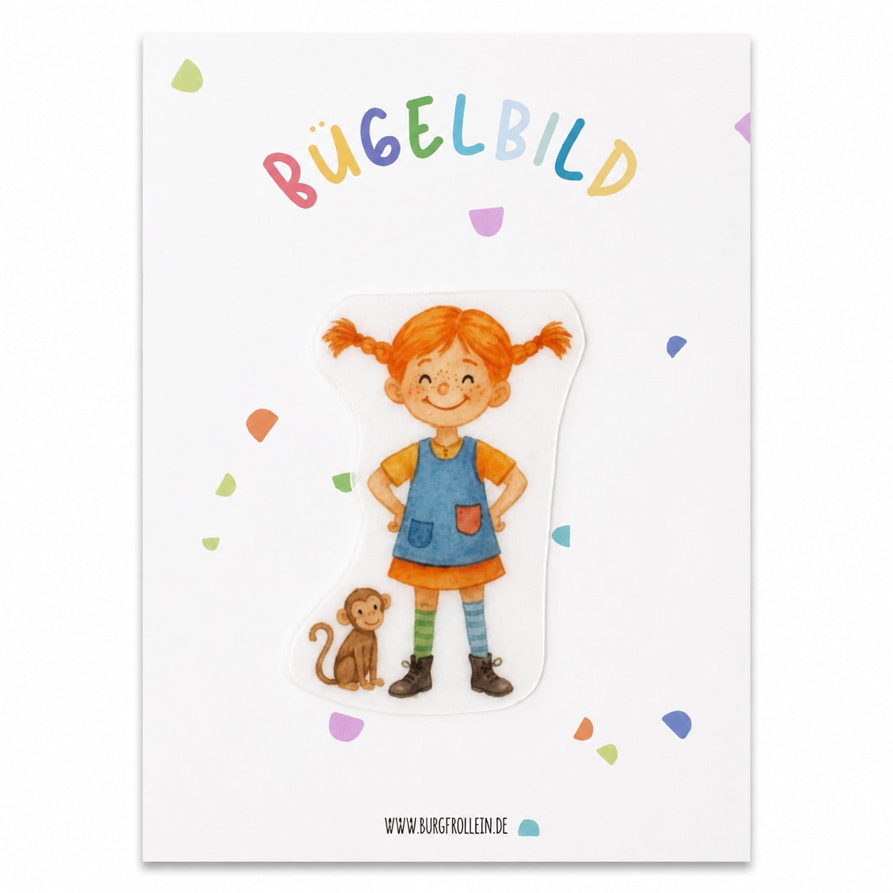 Bügelbild "Pippi" zum Aufbügeln (A6)