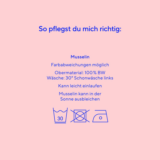 Musselin Tuch Dreieck Leo Pink