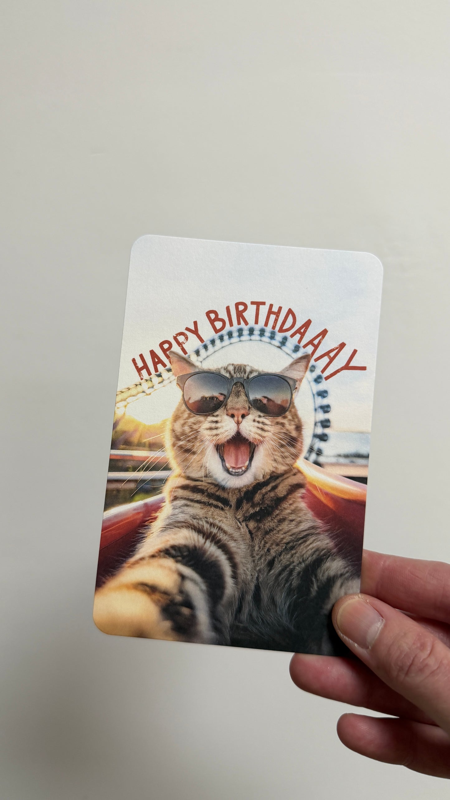 Kind Mind Card "Happy Birthday Achtbaan Kat"