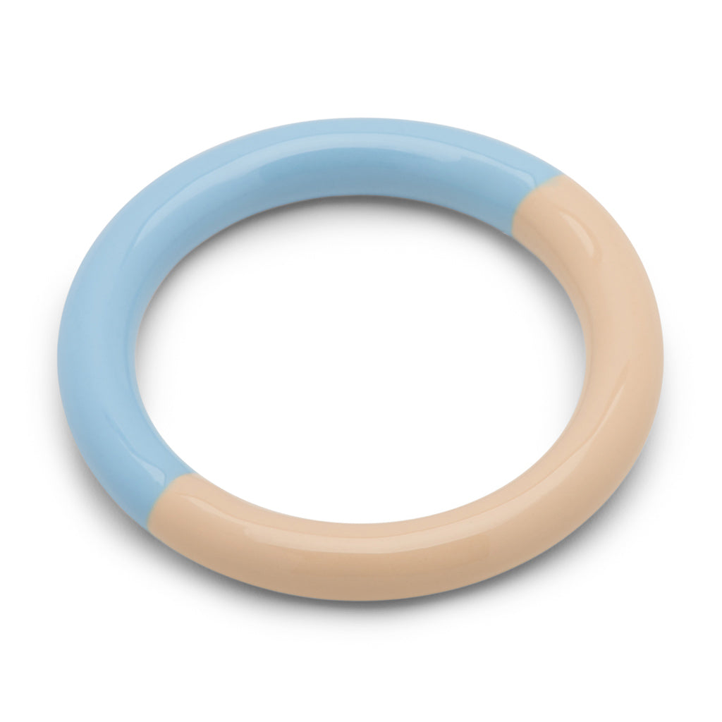 LULU Copenhagen Double Color Ring – Light Blue / Buttercream