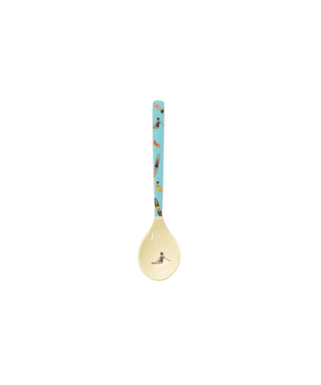 Theelepel - Blauw - Retro Swimster Print