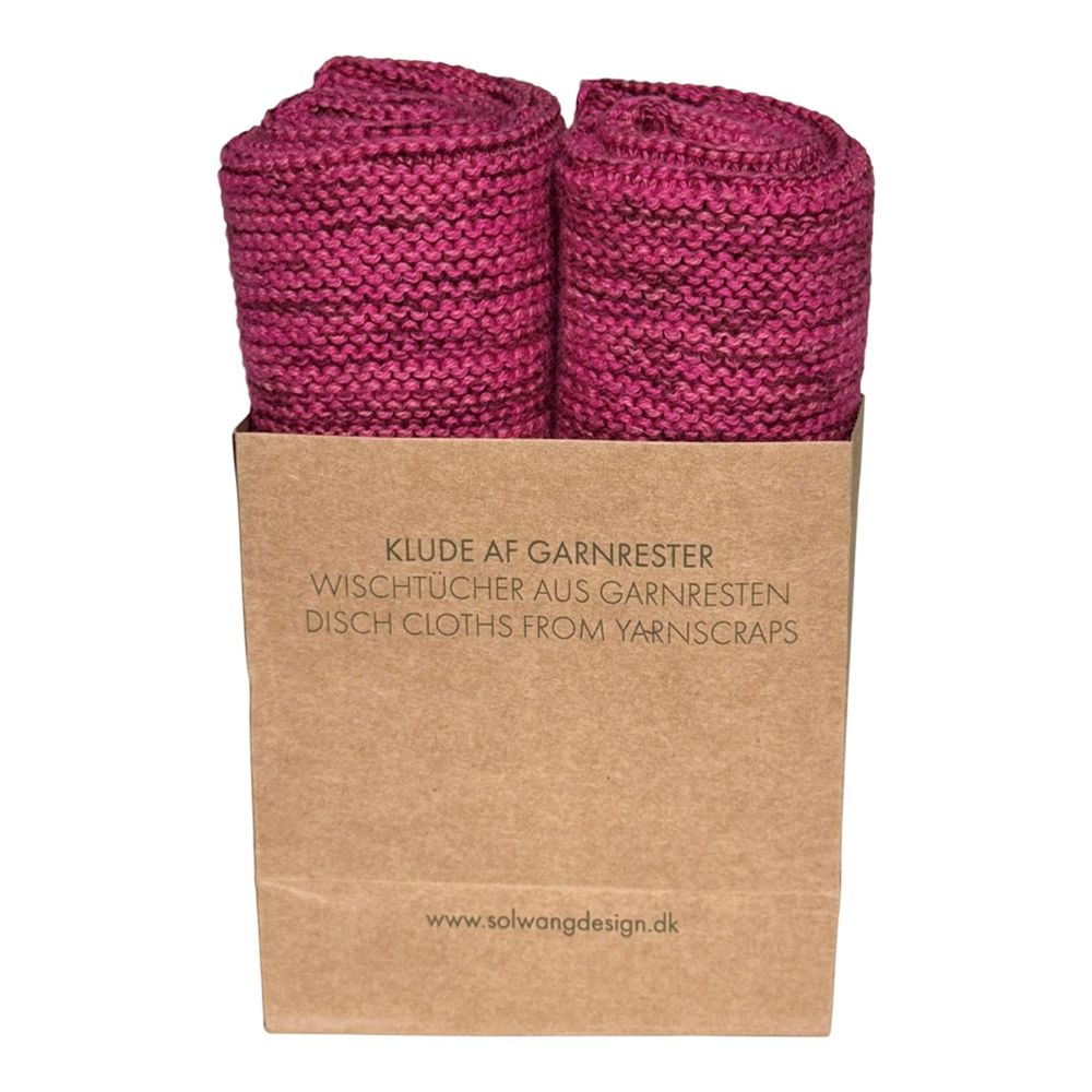 Solwang ZERO WASTE Restgarn-Wischtücher – Pink Berry
