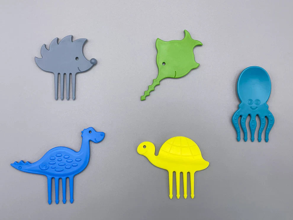 Gemischtes Snackpiekser Set "Funky Friends" von Pieksi & Griffel, 5er Set