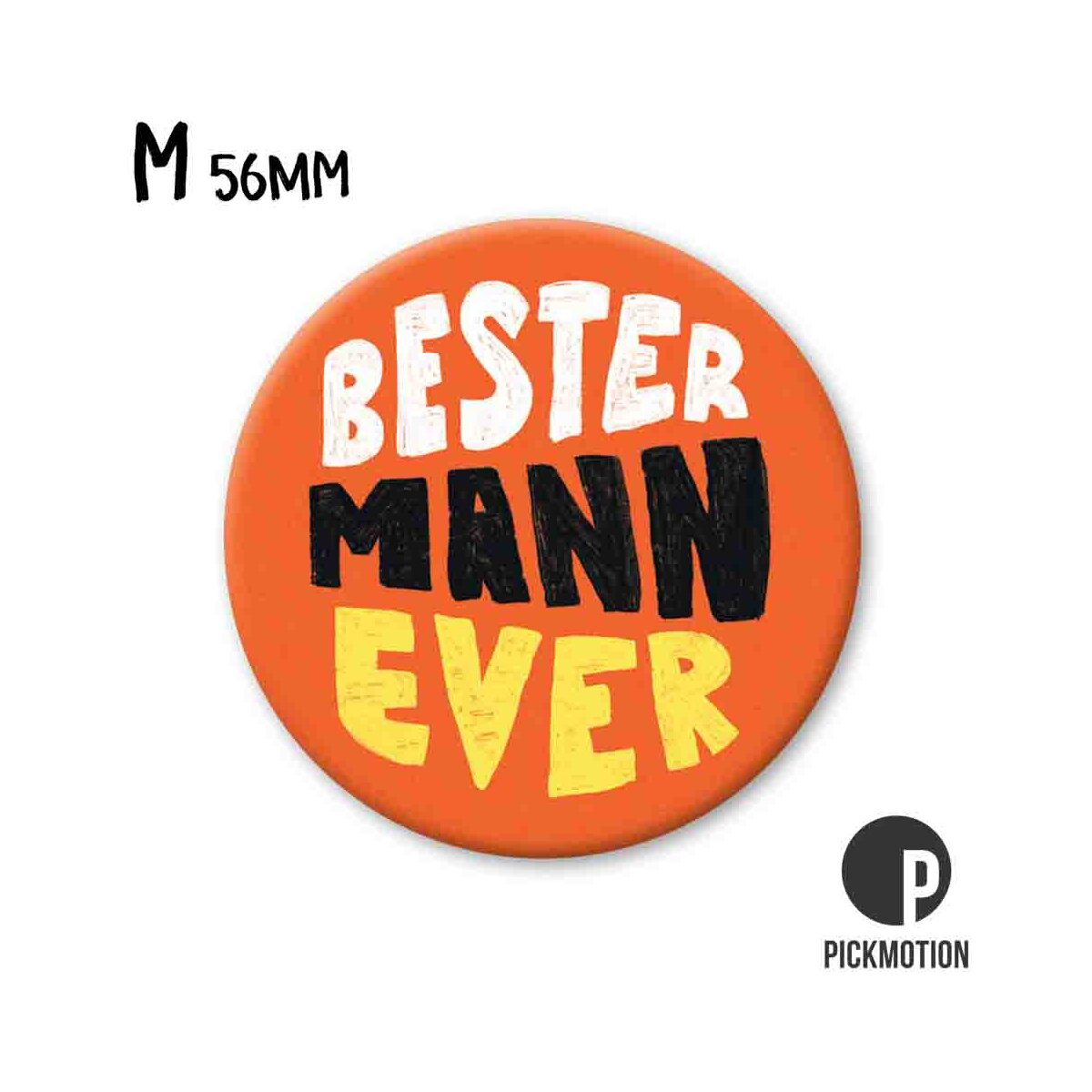 Magnet rund 56mm "Bester Mann Ever"