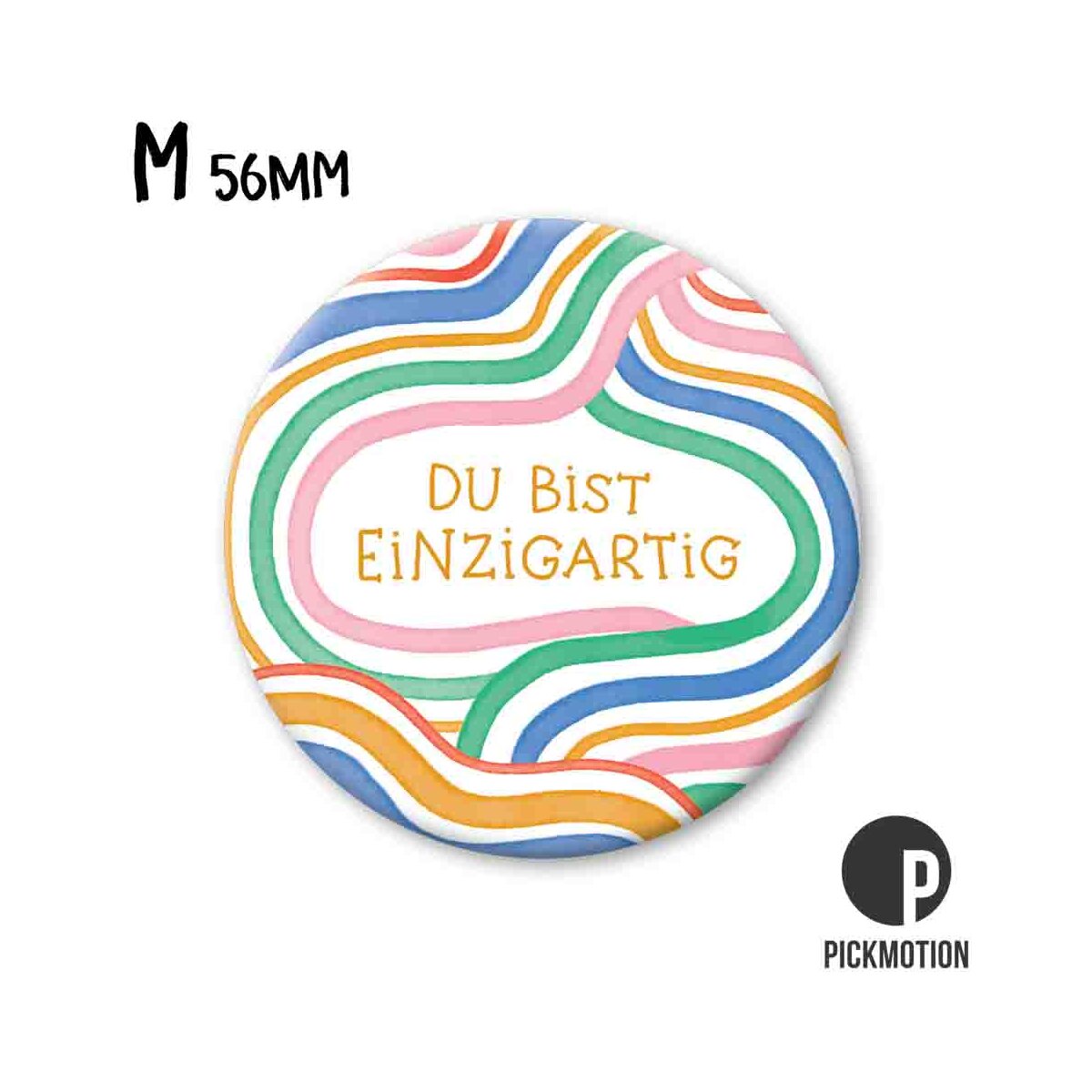 Magneet rond 56 mm "Je bent uniek"