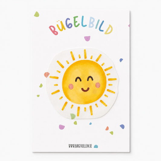 Bügelbild "Sonne groß" zum Aufbügeln (A6)