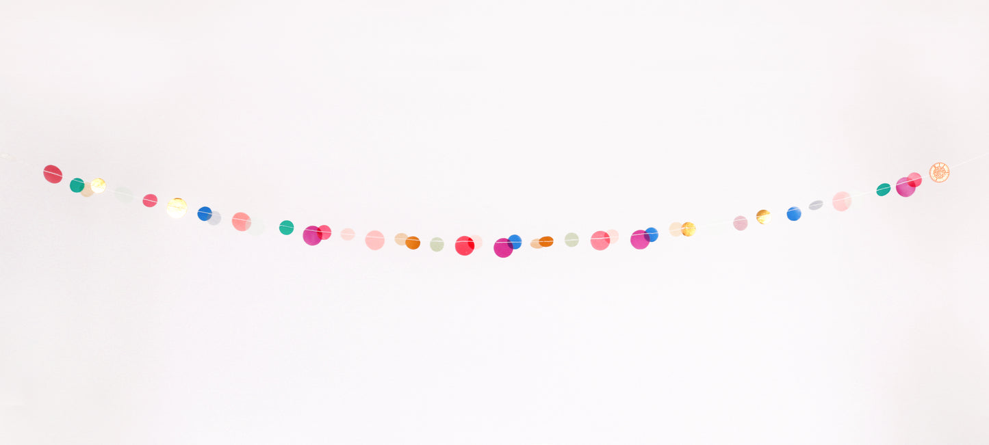 Konfetti Girlande Punkte