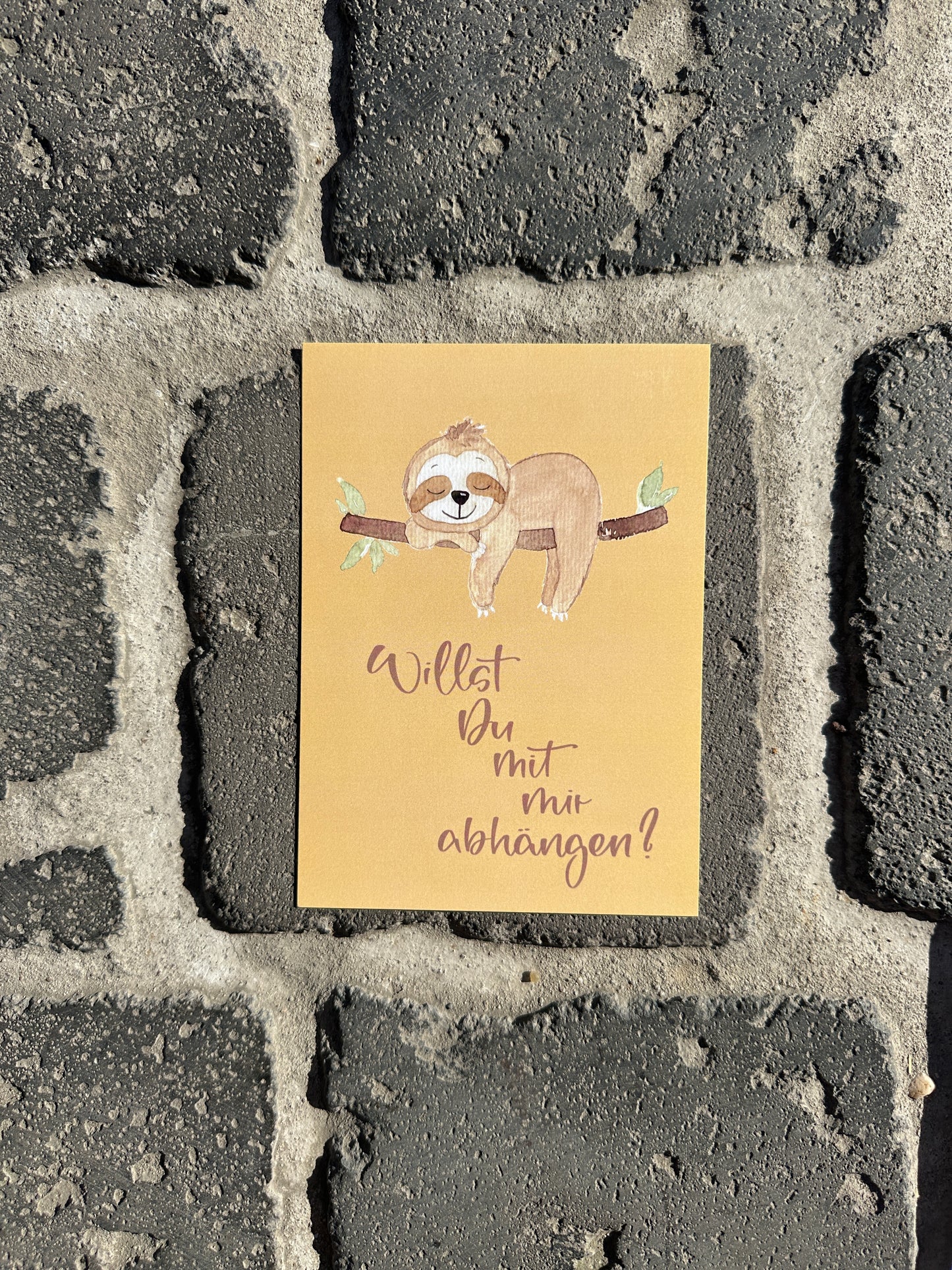 Sloth postcard