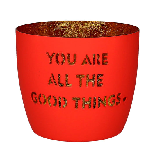 Madras Windlicht "You are all the good things"