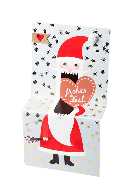 Weihnachtskrümelkarte Frohes Fest