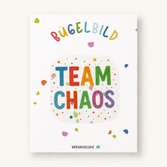Bügelbild "Team Chaos" zum Aufbügeln (A6)