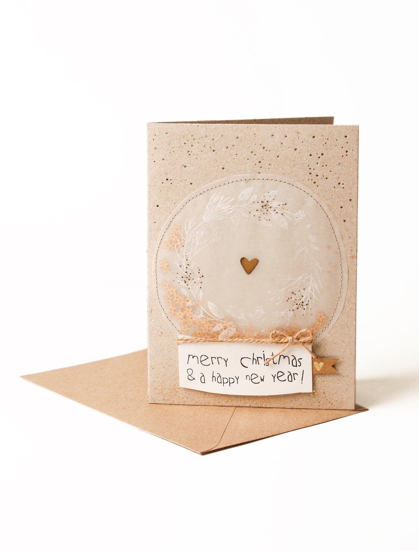 Schneekugelkarte Merry Christmas & a happy new Year!