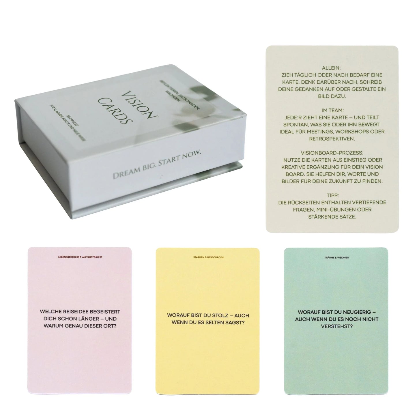 Vision Cards – 50 Inspirationskarten für Klarheit & Fokus (Lilly Braun)