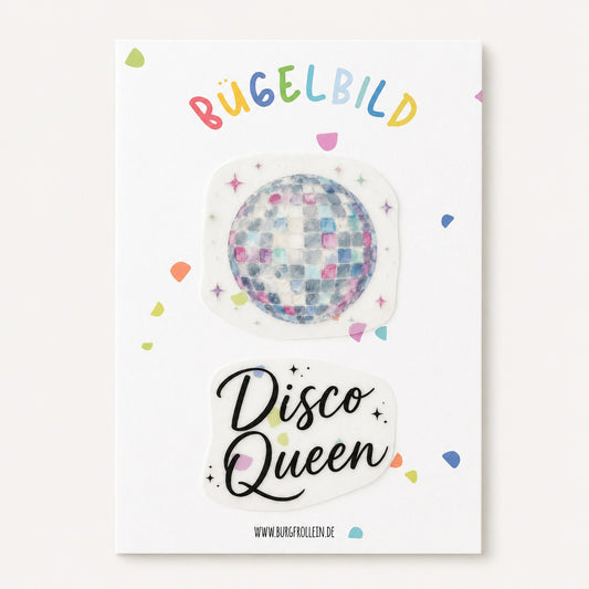 Bügelbild "Disco Queen" zum Aufbügeln (A6)
