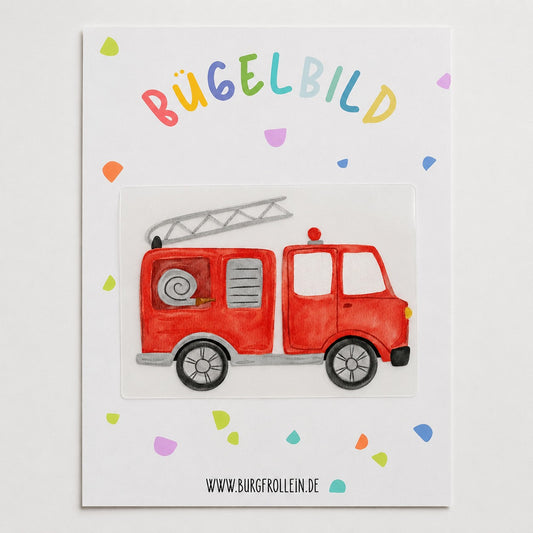 Bügelbild "Feuerwehr" zum Aufbügeln (A6)