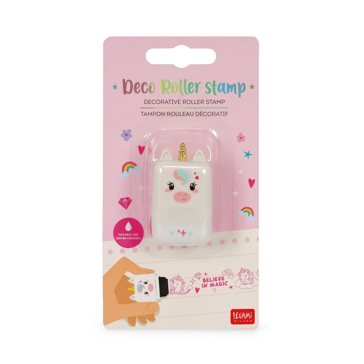 Einhorn Deko-Rollstempel "Deco Roller Stamp" von Legami