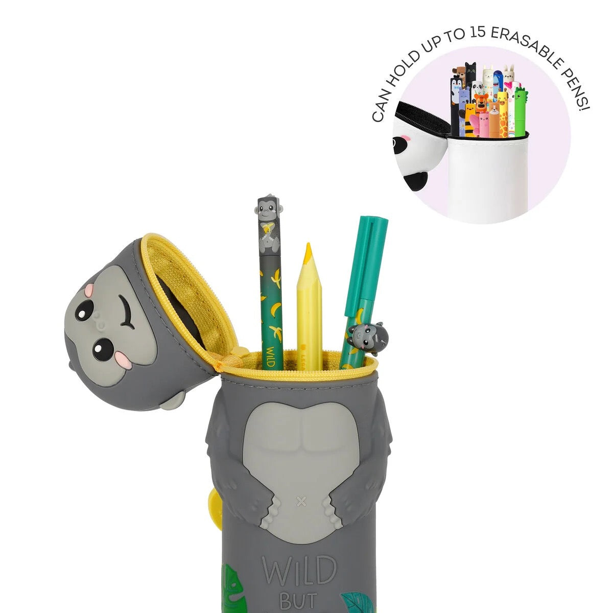2-in-1 Kawaii Federmäppchen "Gorilla"