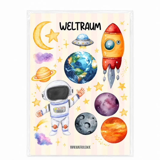 Bügelbilder Set „Weltraum“ zum Aufbügeln (DIN A5)