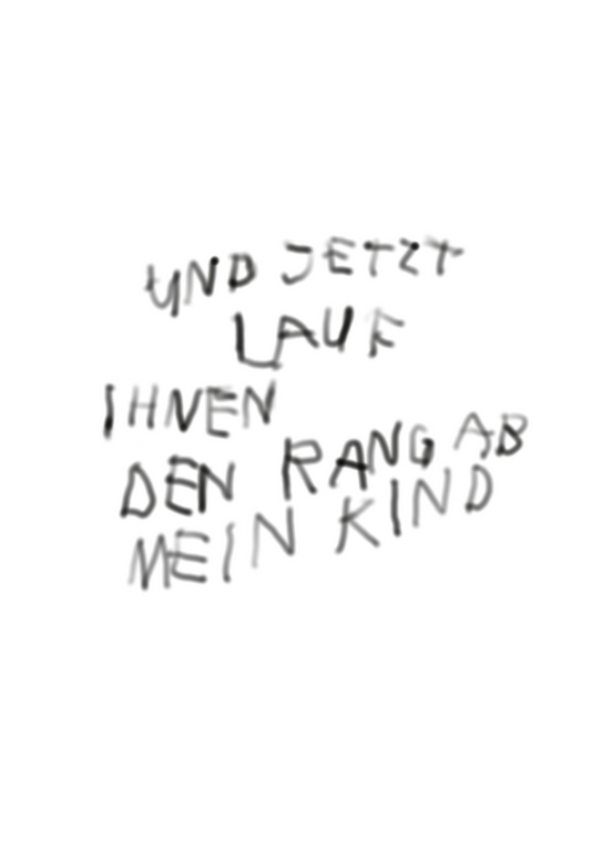 "Und jetzt lauf ..." Exklusive Postkarte aus der Artist Edition von der Berliner Künstlerin Elisa Klinkenberg