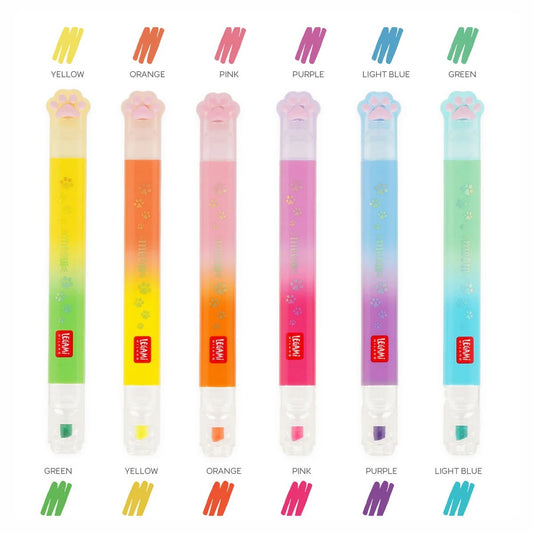Textmarker-Set "Meow Kitty" mit Doppelspitzen von Legami