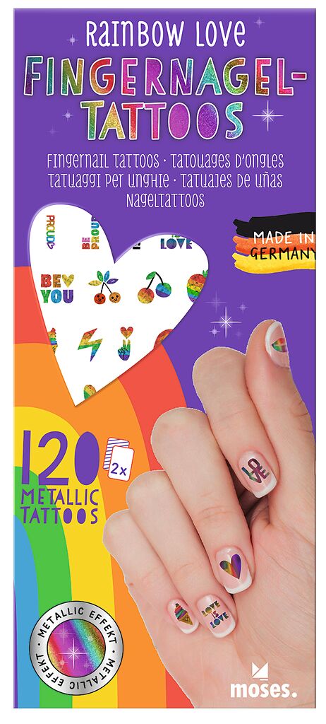 Fingertattoos Rainbow Love
